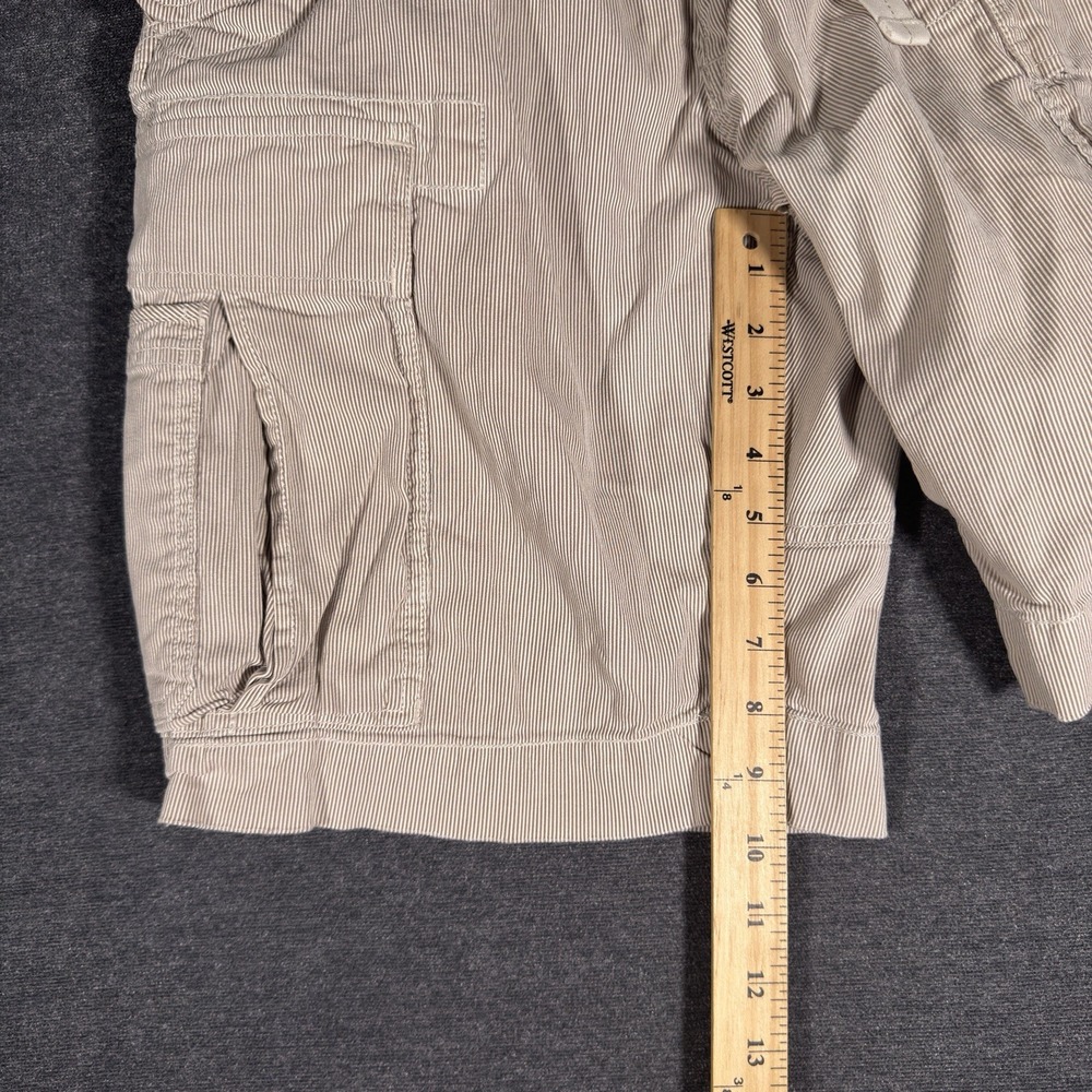 Polo Ralph Lauren Cargo Shorts Mens 30 Tan Stripe Cotton Utility Gorpcore Pony - Picture 9 of 10